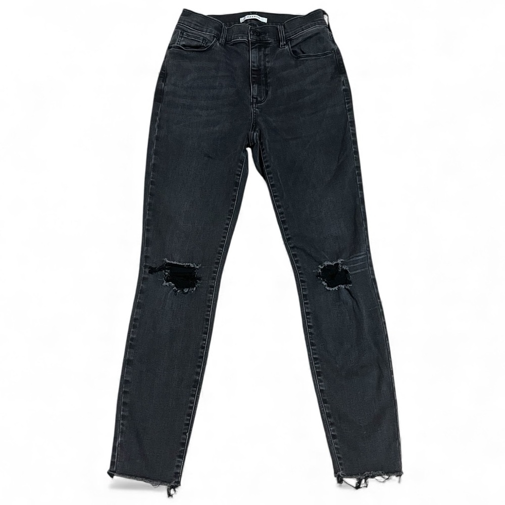 Women’s Pacsun High Rise Knee Distressed Jeggings, Black Denim